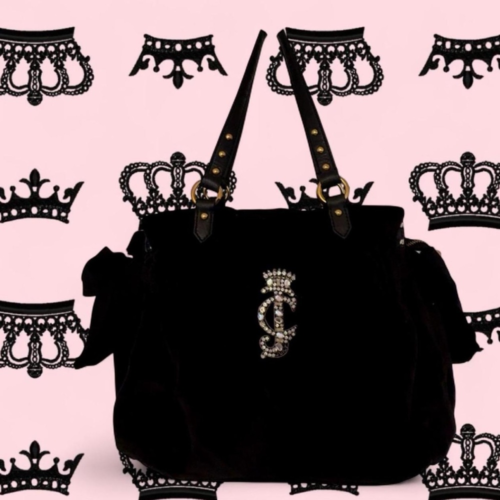 RARE Black Vintage Juicy Couture Daydreamer Tote